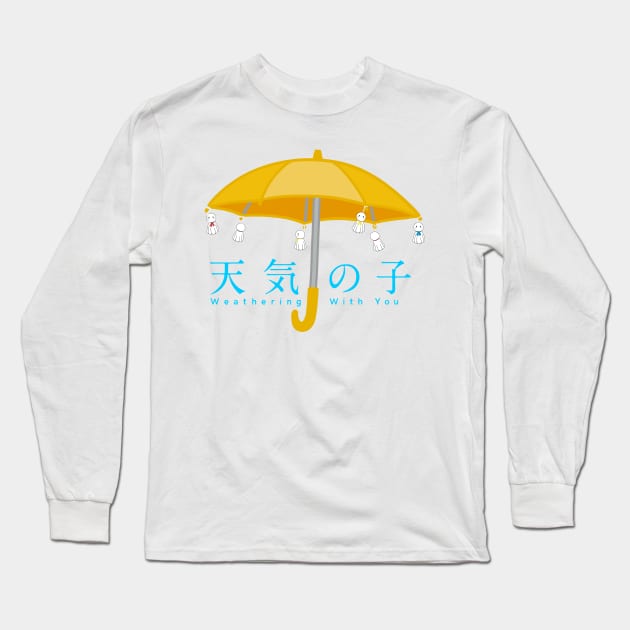 Weathering with you rain doll umbrella japanese english title Long Sleeve T-Shirt by ballooonfish